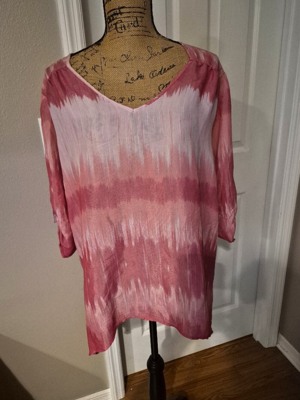 Zac & Rachel Woman Pink Ombre Blouse Size 1X